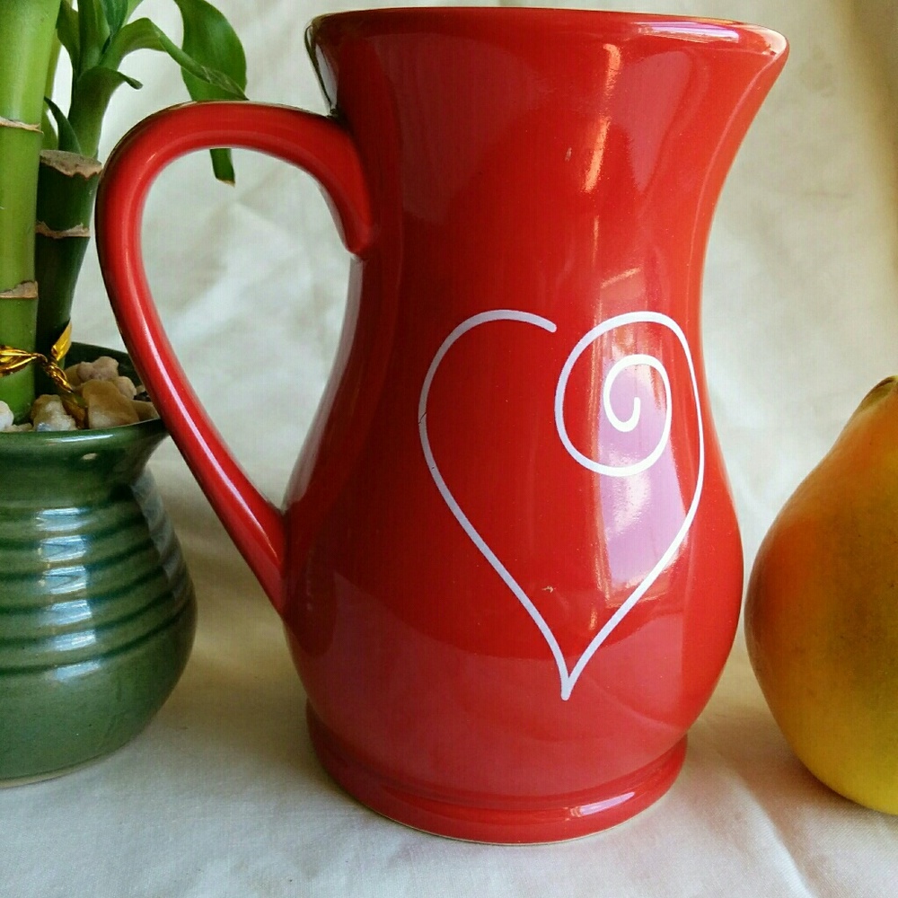 Red heart mug